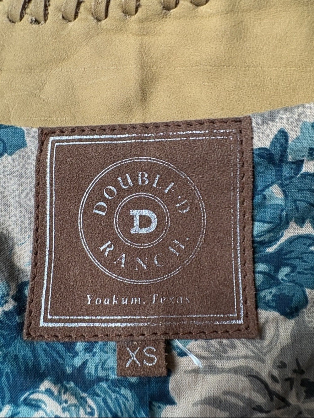 Double D Ranch Mustard Brown Suede Embroidered Western Vest - Picture 10 of 13